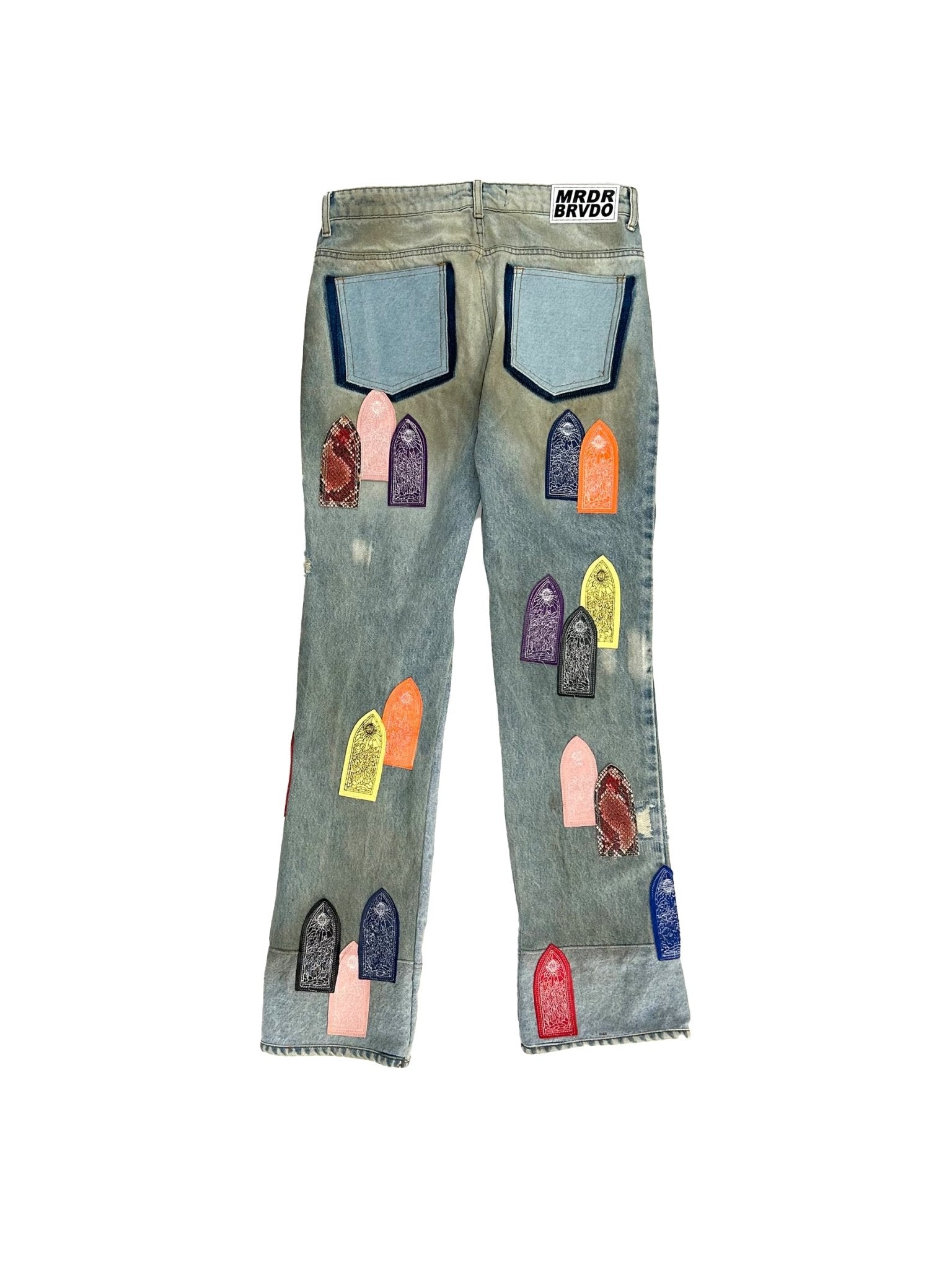 WHO DECIDES WAR - Patch Arched Repaired Distressed Denim - SS25 - MULTI