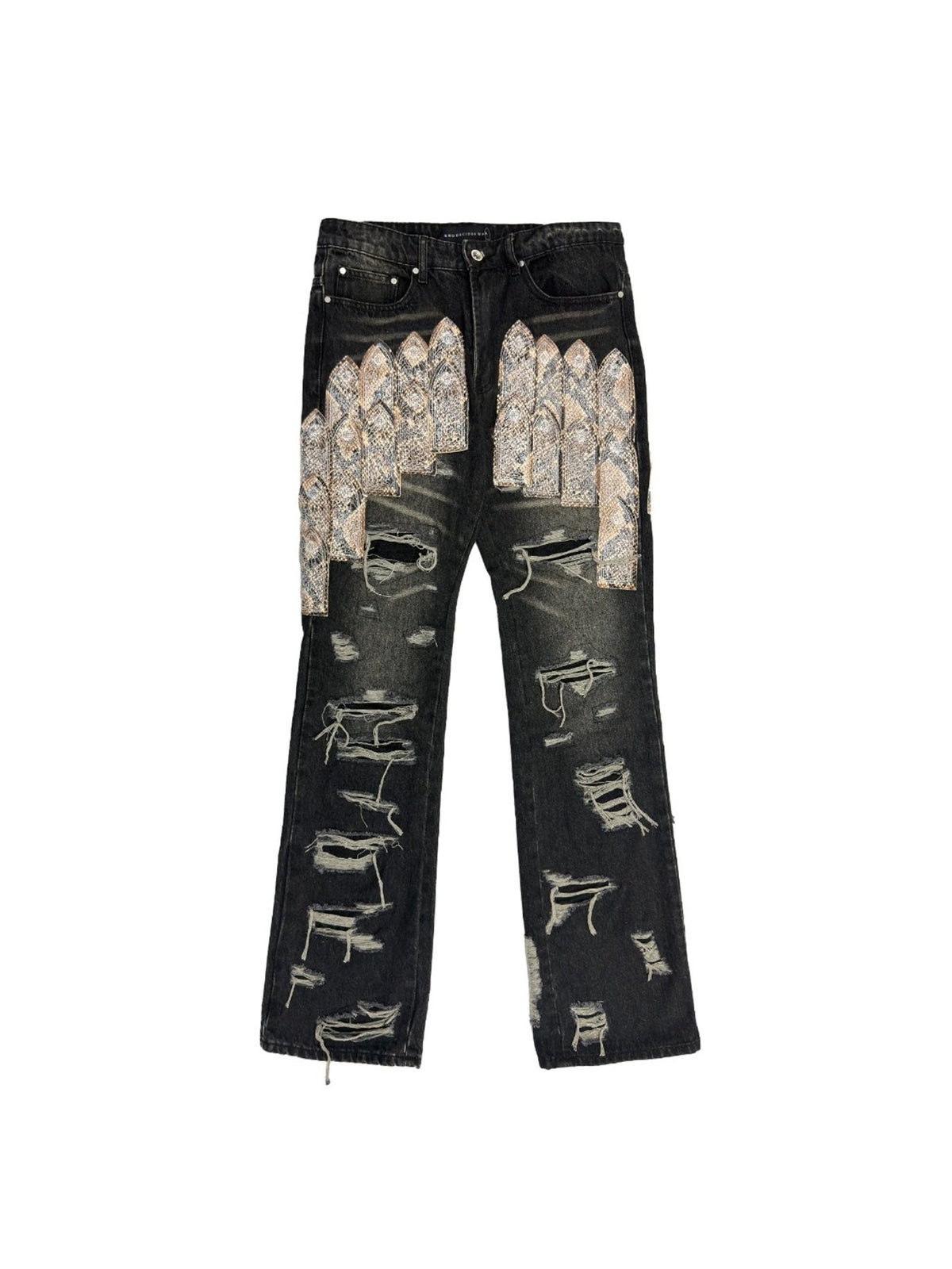 WHO DECIDES WAR - Patched Arch Mocha Denim - SS25 - CHESTNUT
