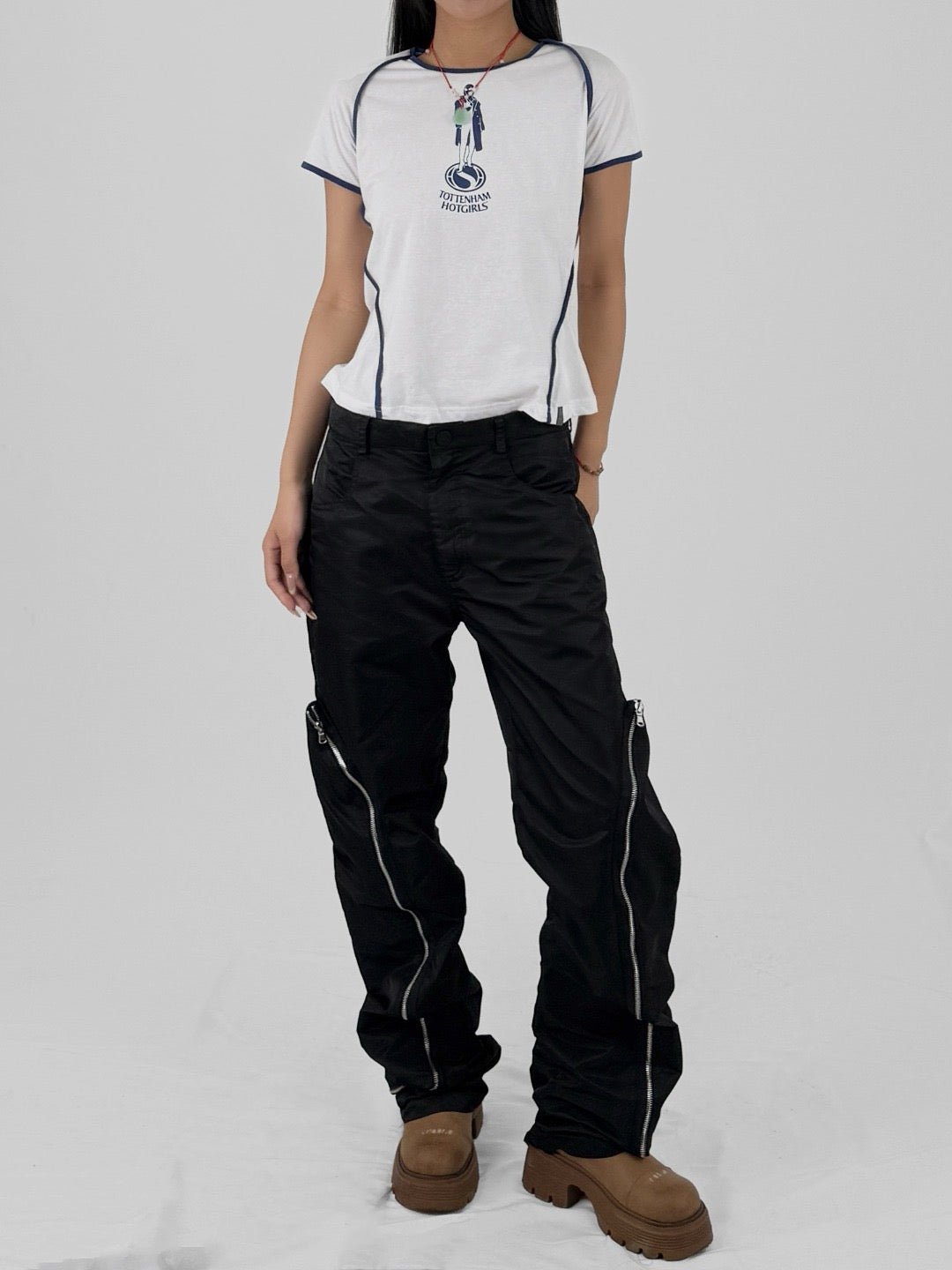 WHO DECIDES WAR - Side Zip Stained Glass Pant - SS25 - COAL