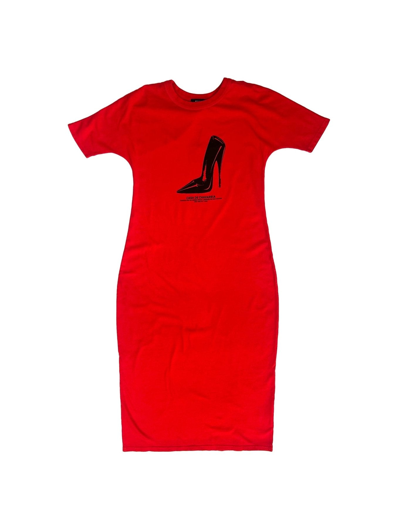 WILLY CHAVARRIA Red Her Pleasure Stilleto Tshirt Dress