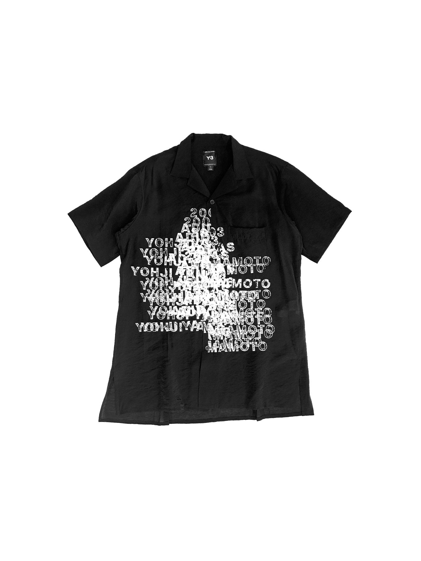 Y - 3 Black Gfx Lng Short Sleeve Shirt
