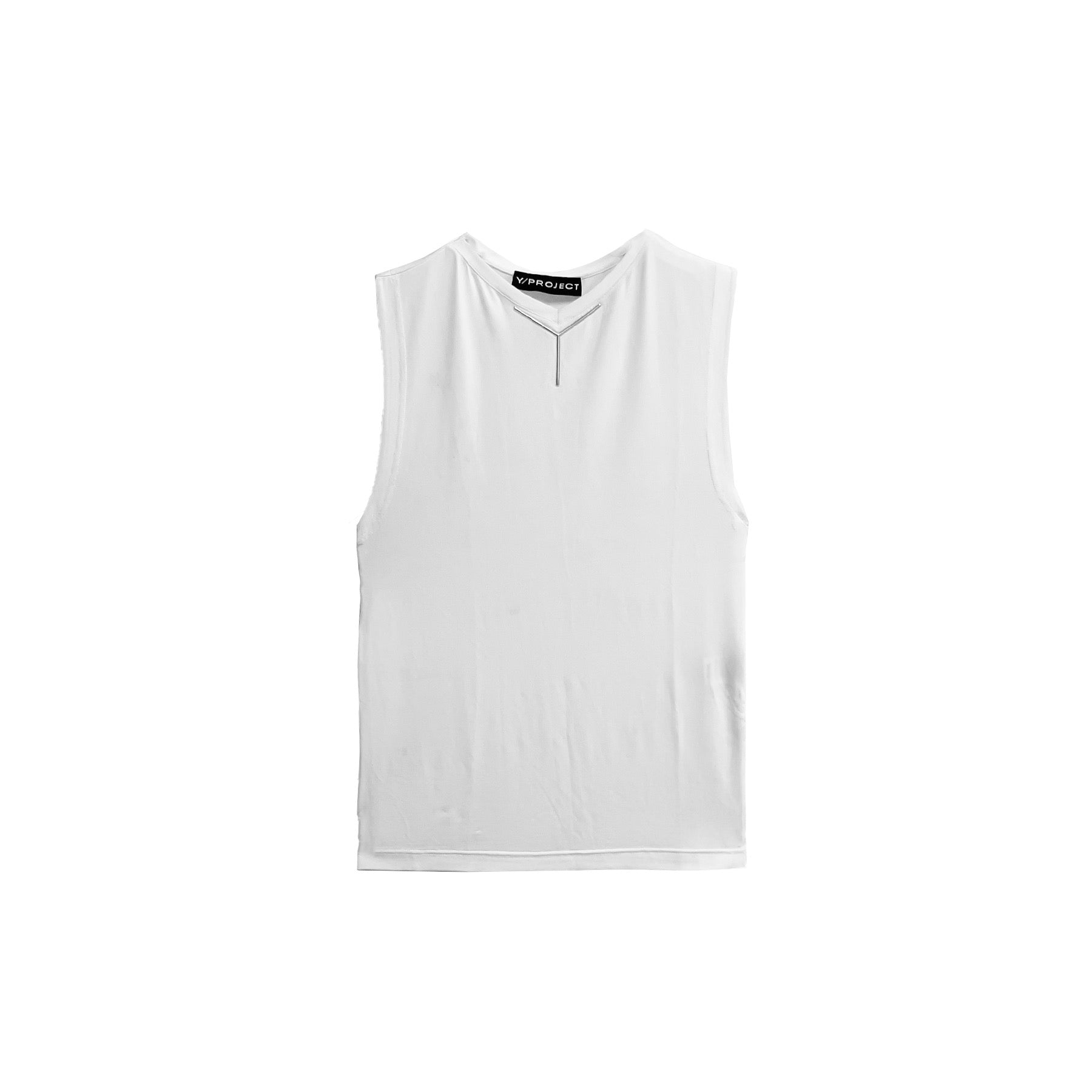 Y/PROJECT - Y CHROME TANK TOP - SS24 - OPTIC WHITE