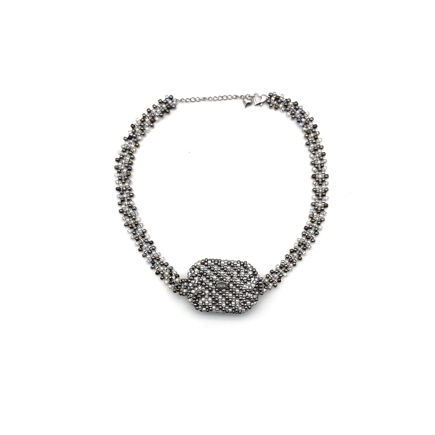 YUEQIQI - Beaded Jubilee Necklace - AW23 - GREEN